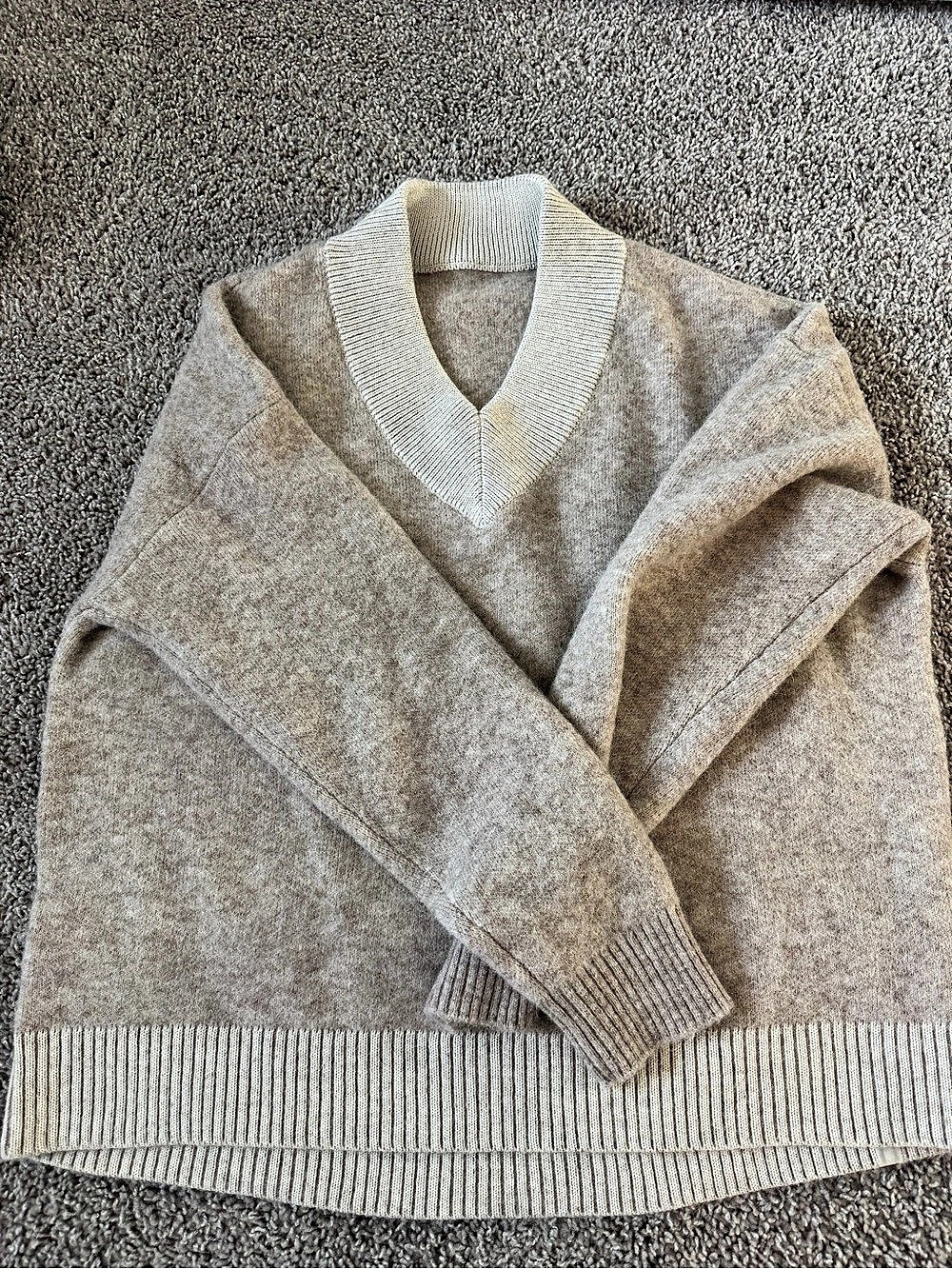Lululemon Beige V-Neck Sweater